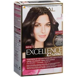 2x L'Oréal Paris, Haarfarbe, Excellence Cream (3 Dunkelbraun)