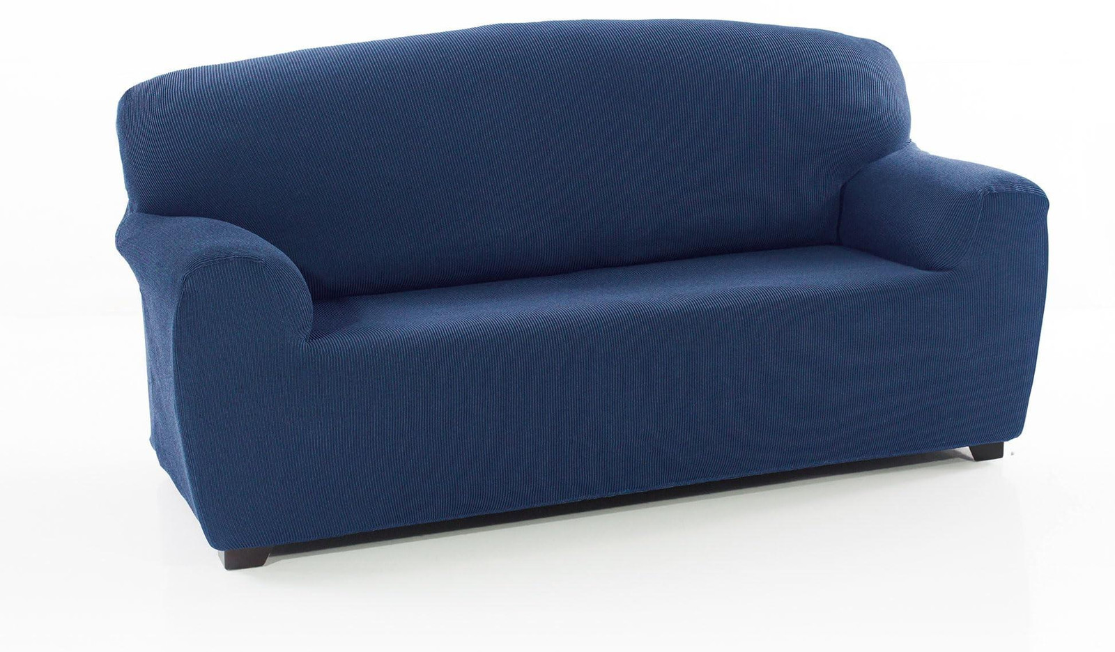 Elastische sofa cover voor 3-zitsbank, blauw