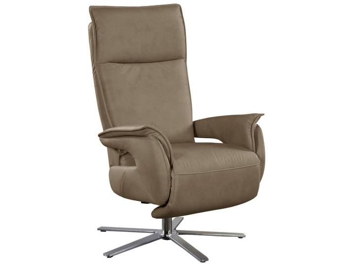 Livetastic Fernsehsessel, Fango, Metall, Echtleder, Nappaleder, 77x116x80 cm, Made in EU, Relaxfunktion, Netzbetrieb, Wohnzimmer, Sessel, Fernsehsessel