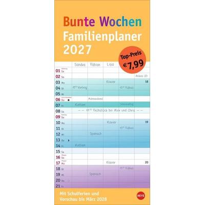 Bunte Wochen Familienplaner 2027