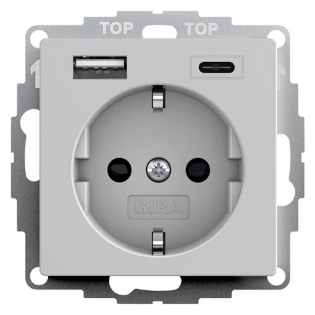 Gira Steckdose+USB (2459015)