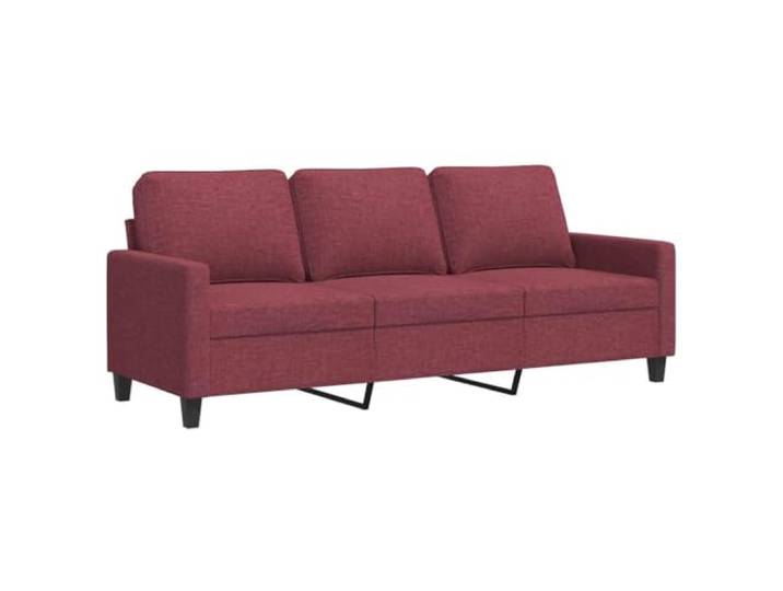 GHVBNMF 3-Sitzer Sofa Weinrot 198 cm Stoff Polstersofa Couch Moderne 3er Couch mit Stoffbezug und stabilem Metallgestell für Wohnzimmer, Aufenthaltsraum und Gästezimmer.