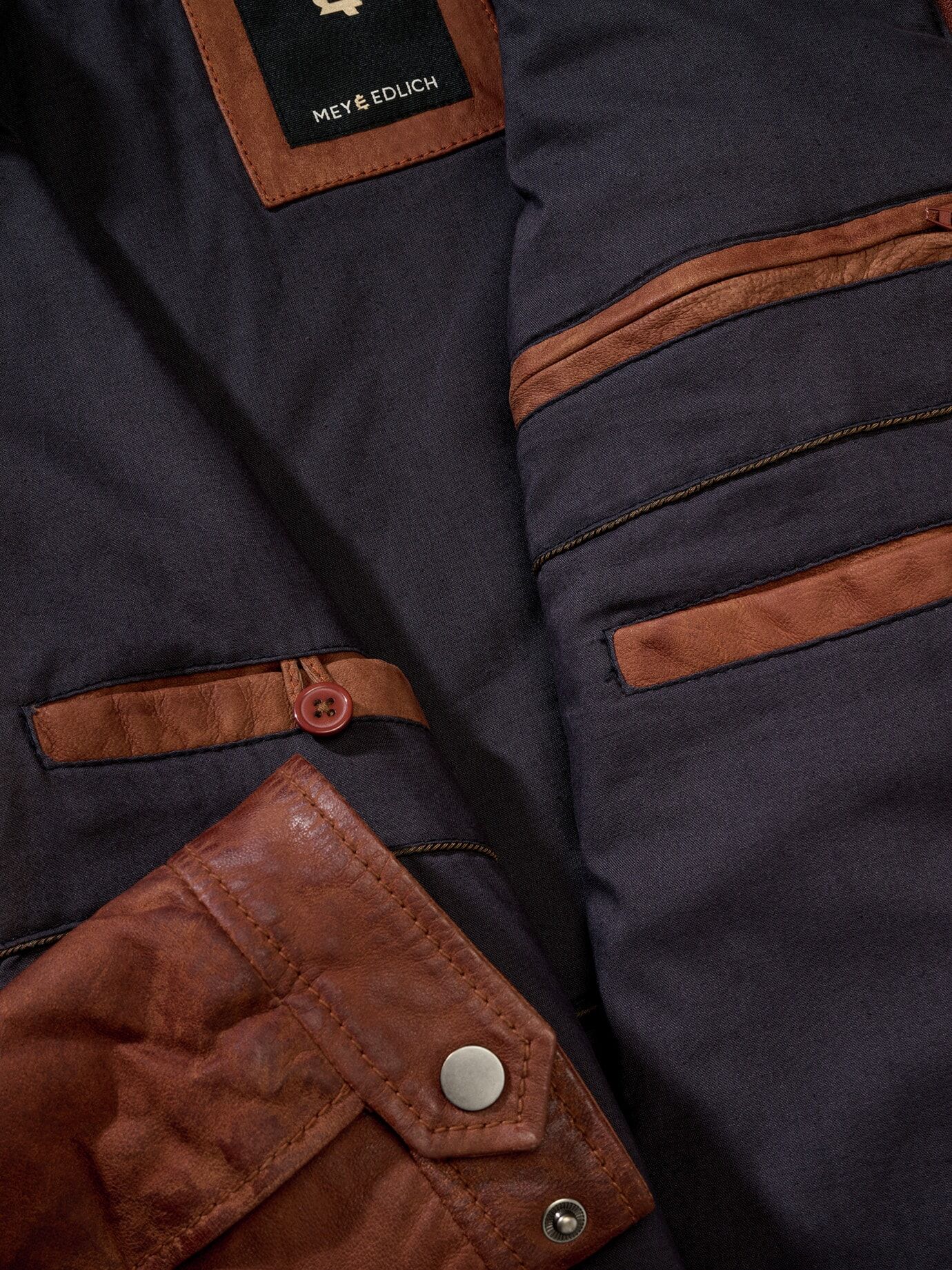 Mey & Edlich Hausboot-Lederjacke Braun 50