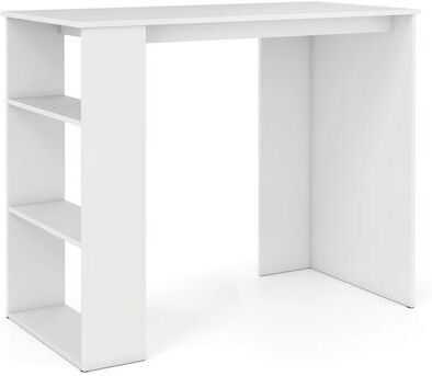 "35.5"" Compact Home Office Desk w/Storage Bookshelf for Small Spaces"