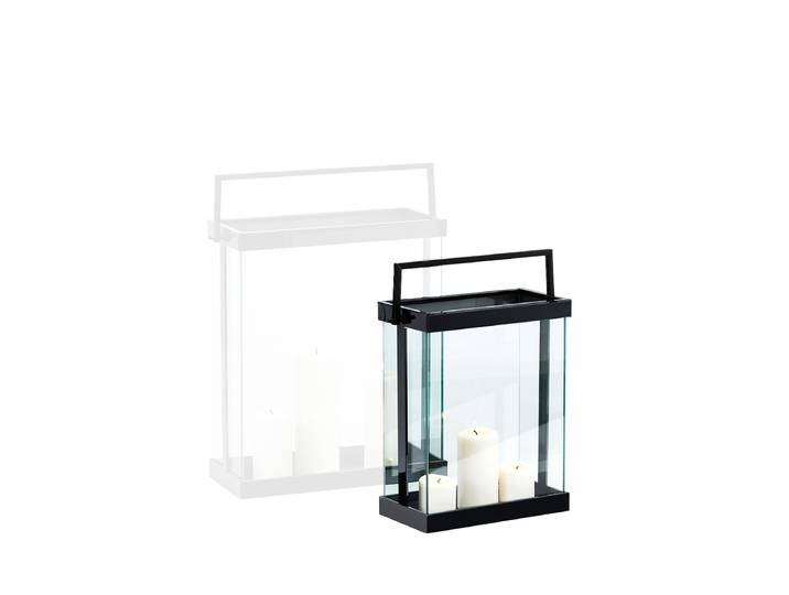 Design Laterne „Luxor“ Schwarz, Transparent Philippi