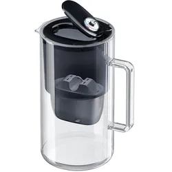 Aquaphor Glass 2.5L Black + 1 Maxfor+ Mg, Wasserfilterkanne, Schwarz, Transparent