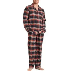 Jockey Cotton Flannel Pyjama Schwarz Baumwolle Small Herren
