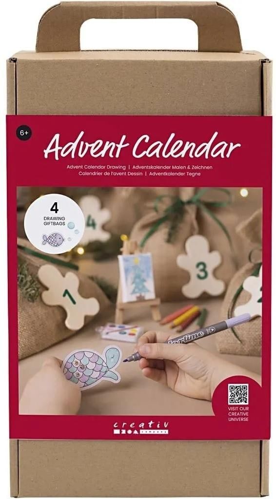 Adventskalender CREATIV COMPANY, braun (bunt), Adventskalender, Adventskalender bunt Einheitsgröße