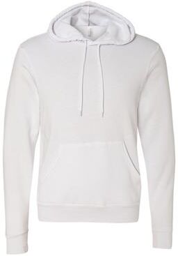 Bella + Canvas 3719 Sponge Fleece Hoodie in White size 3XL B3719, BC3719