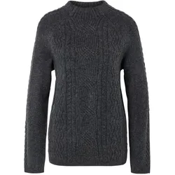Tchibo - Grobstrickpullover mit Zopfmuster - Damen - Gr. L - grau
