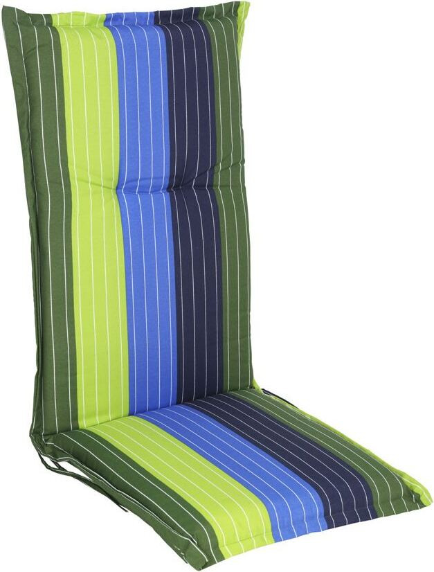 Spetebo Universeel rugleuningkussen Rügen met gestreepte zitting in groen-blauw en bindkoord