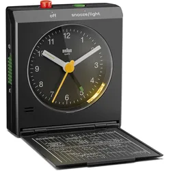 BRAUN Klapp-Quarzwecker - schwarz