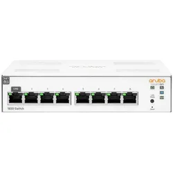 HPE InstantOn (IOn) Switch 1830-8G, 8 Ports, 8x 1G RJ45 Ports, Stromversorgung über inkludiertes externe (8 Ports), Netzwerk Switch, Weiss