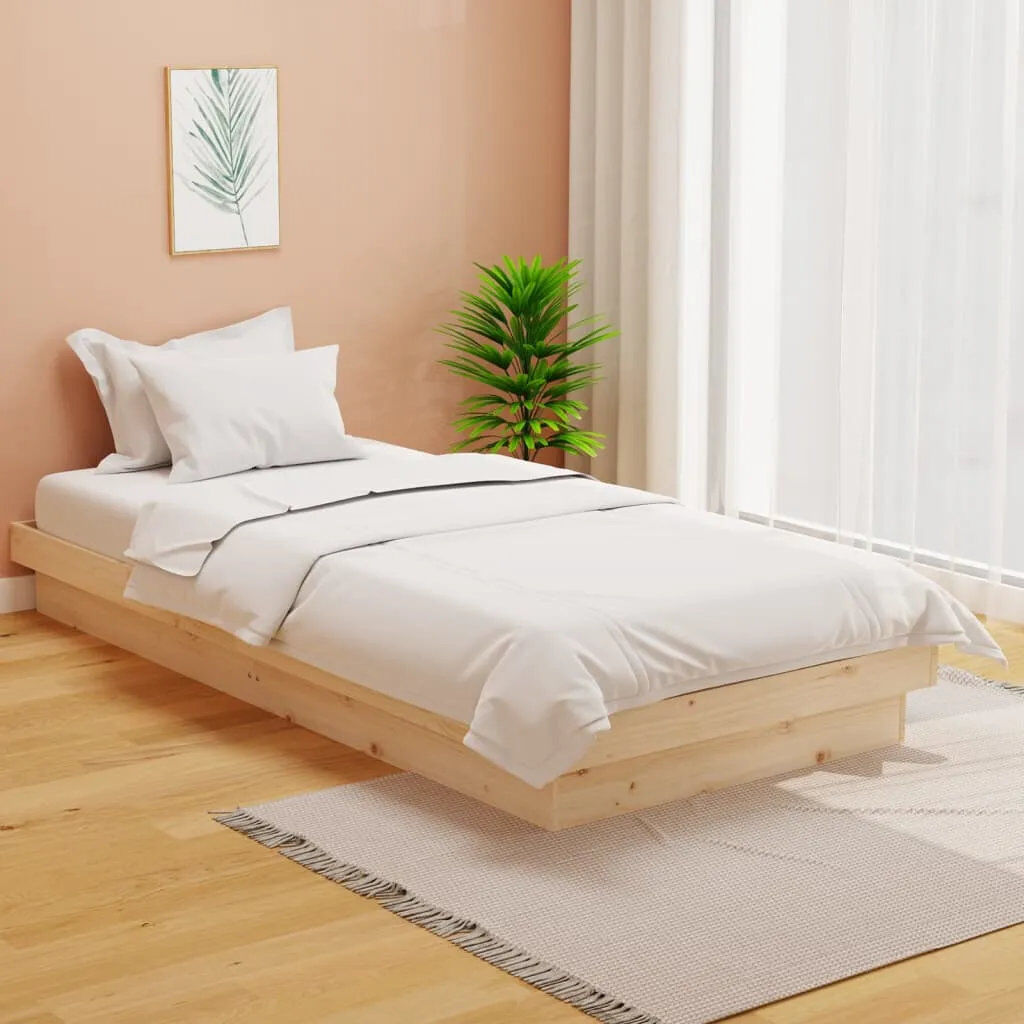 17 Stories Jaquita Solid pinewood Bed black Small Single (2'6)