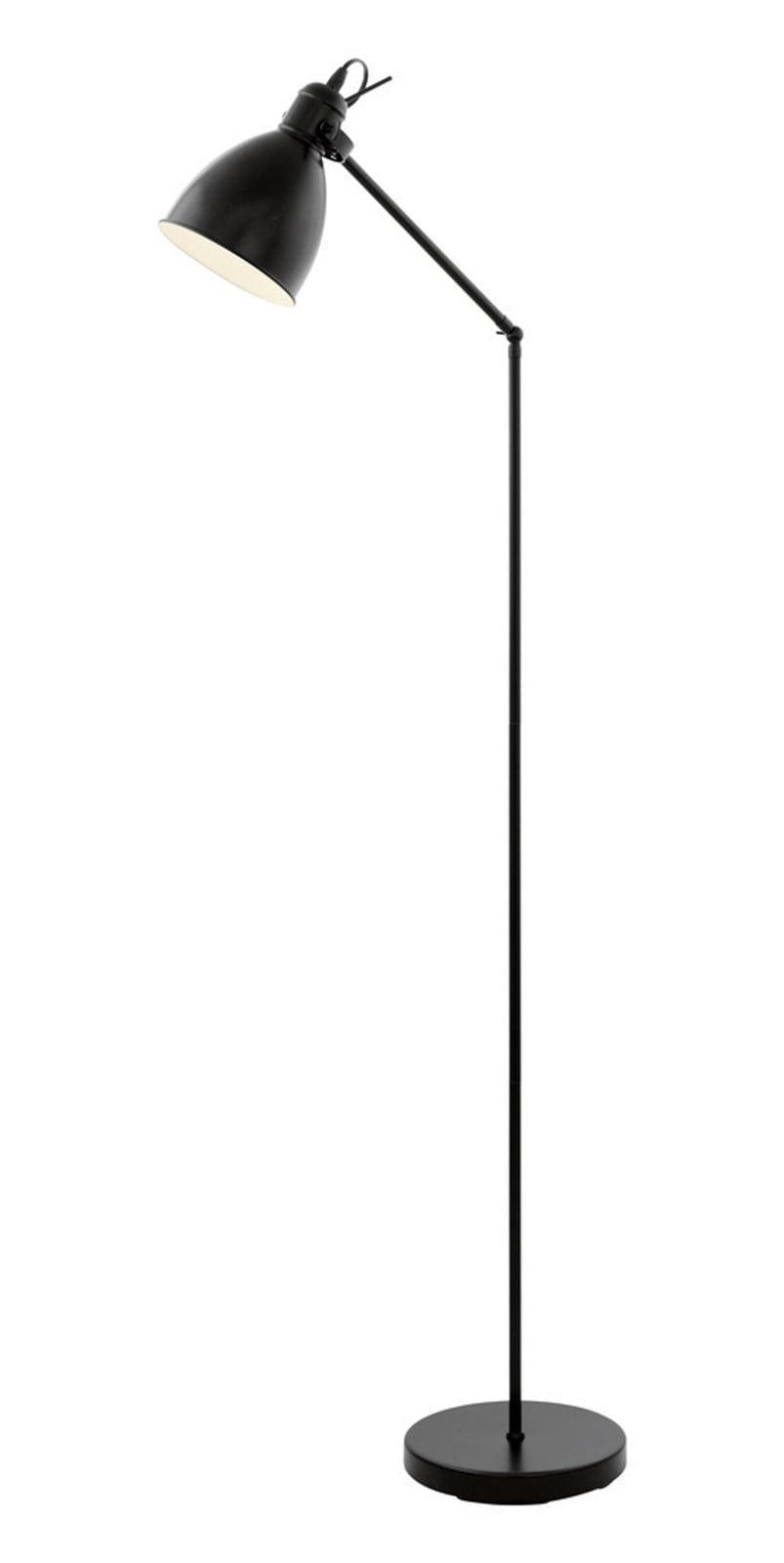 Eglo Priddy Industriële Vloerlamp Metaal Zwart Wit E27 Dimmable Hoogte: 137 cm