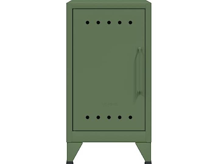Bisley Fern Mini Ablageschrank aus Metall Beistellschrank im Retro-Instustrial Design in olivgrün