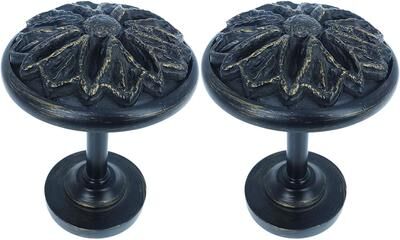 MERIVILLE Set of 2 Petal Window Drapery Medallion Holdbacks