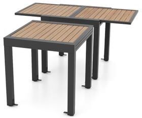 Costway 31.5-63 Inches Extendable Patio Table for 4-6 People-Natural