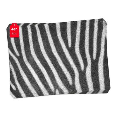 Tischsetmacher Tischsets Zebra Muster, aus hochwertigem Vinyl (4 Stück), 44 x 32 cm