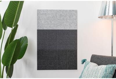 Felt Right Grey Organizer   Sound Dampening Pinnable Tiles