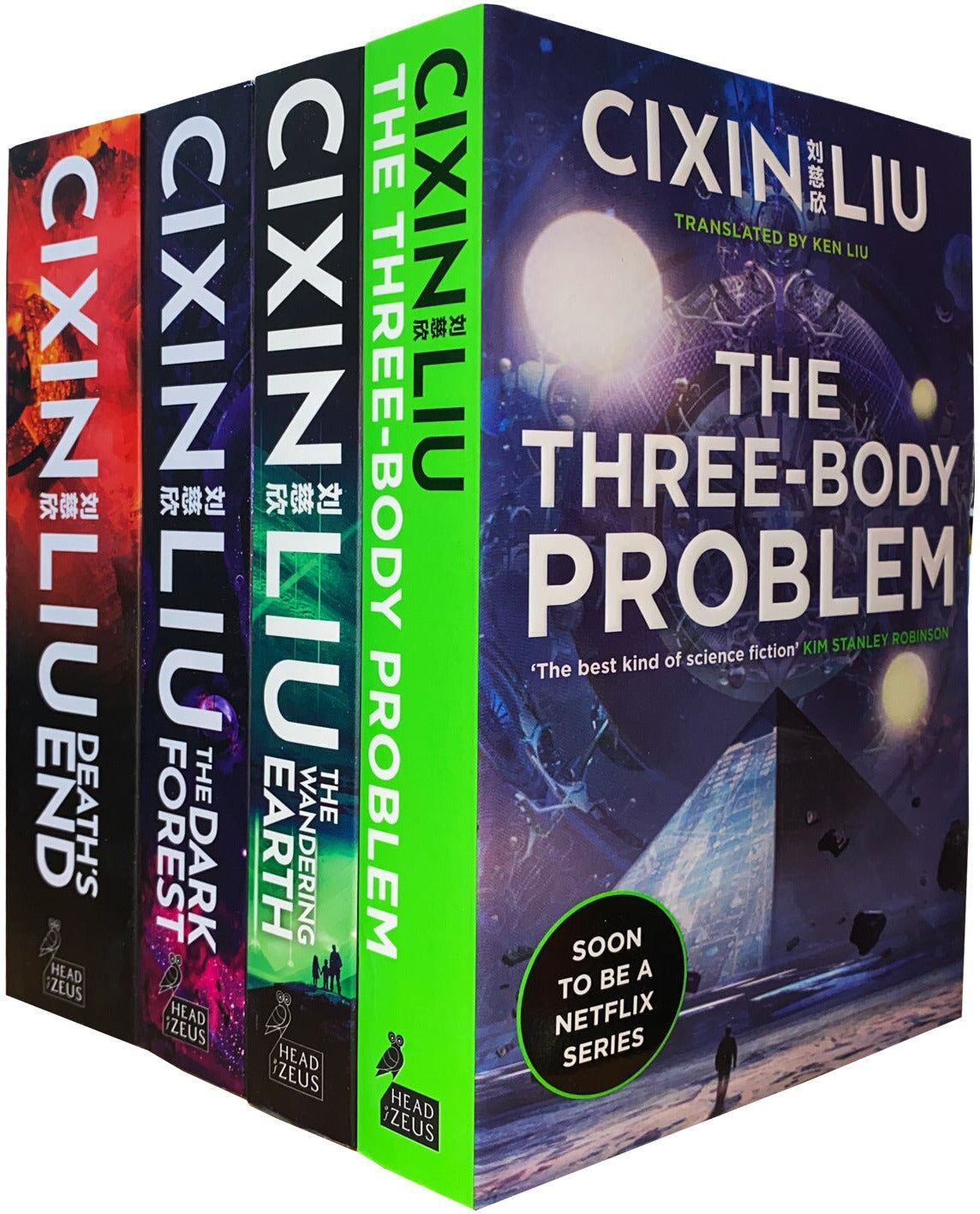 Zeus Cixin Liu Three Body Problem 4 Books Collection Set - The Three-body Problem The Dark Forest Death..