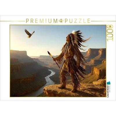 CALVENDO Puzzle Der Ruf des Adlers - Spiritualität der Indianer | 1000 Teile Lege-Größe 64x48cm Foto-Puzzle für glückliche Stunden