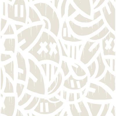 Arm of Casso Cream Bold Arrangements Peel & Stick Wallpaper