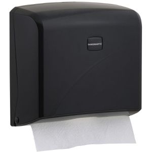 Sanismart Handtuchspender Ivy, 3466-4, für 200 Falthandtücher, Kunststoff, schwarz
