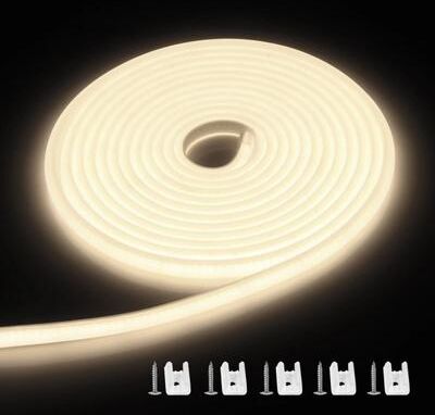 Uplifted Finds Waterproof Under Cabinet LED Light Kitchen COB Strip Lamp With Button Switch eu 6m natural White