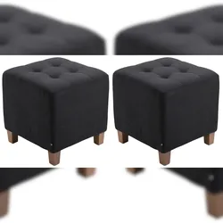 CLP 2er Set Sitzhocker Pharao schwarz