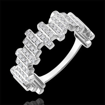 Edenly Ring Frische - Melodie - 9 Karat WeiÃŸgold und Diamanten