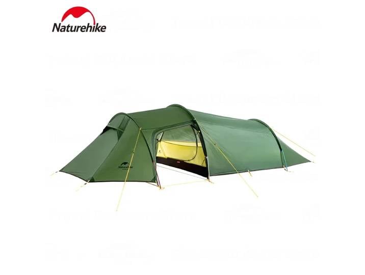 Naturehike Opalus Hiking Tent 3 Person 20D Nylon Waterproof Tunnel Tent Ultralight Large Vestibule Outdoor Backpacking Camping Tent