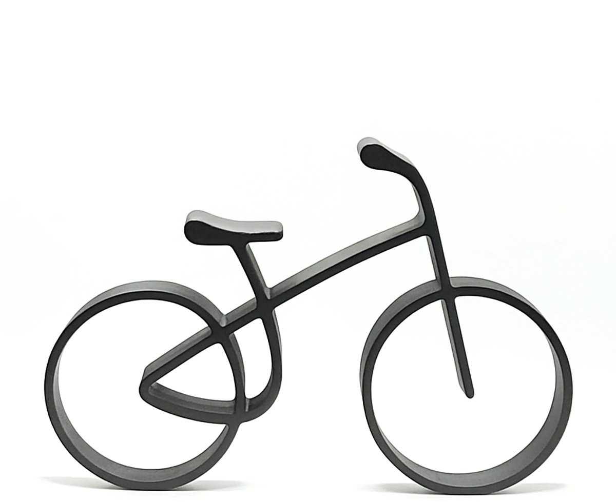 Zwarte decoratieve kinderfiets voor op tafel, Breedte: 22 cm