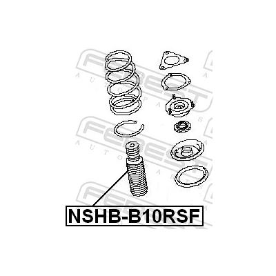 FEBEST Schutzkappe/Faltenbalg, Stoßdämpfer nshbb10rsf Vorderachse für NISSAN RENAULT