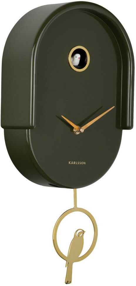Karlsson väggklocka Tweet luxury green KA6069GR