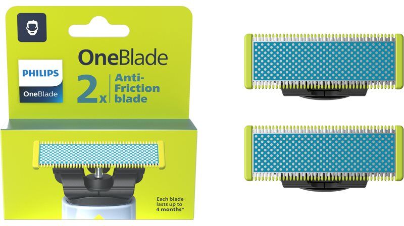 OneBlade Anti-Friction QP225/50 lames de rechange for Philips OneBlade 2 pcs