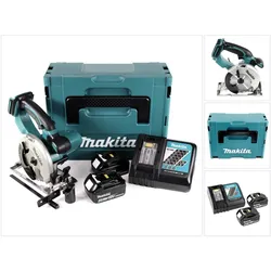 Makita, Handkreissäge, DSS 501 RMJ 18V 136 mm Li-ion Akku Handkreissäge im Makpac + 2x 4,0 Ah Akku + Ladegerät