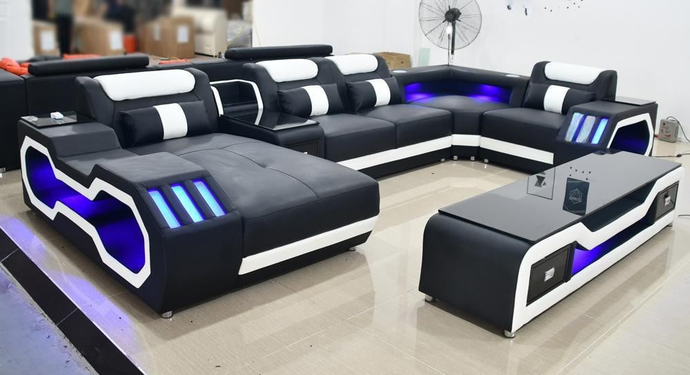 Modern U-vormig hoeksofa voor de woonkamer