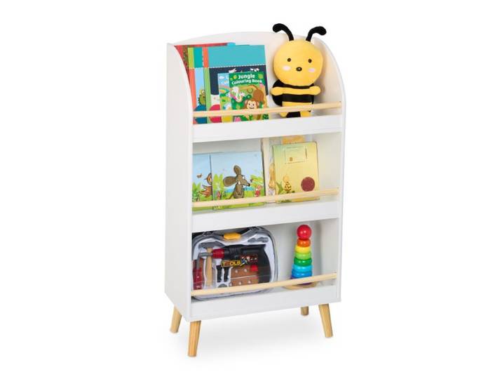 Relaxdays Boekenrek kind op poten 3 planken