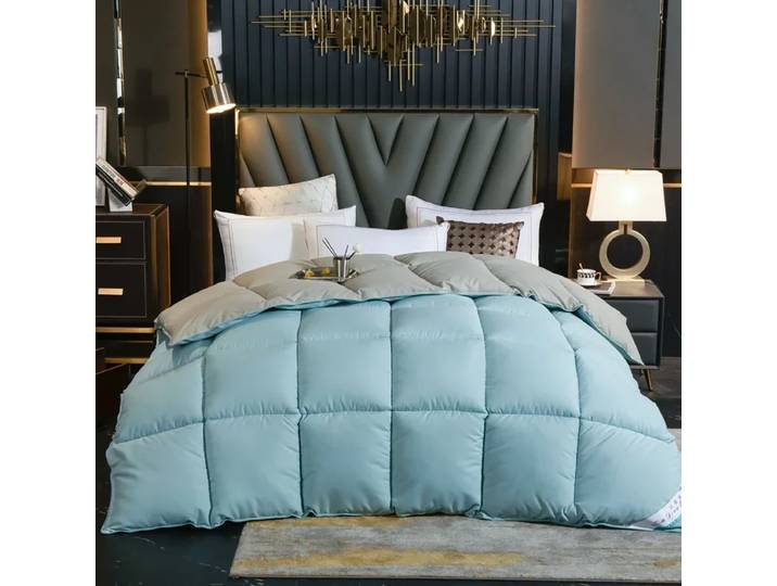 Maison couette hiver matelassé couverture duvet d'oie couette couette 100% coton couverture roi reine couverture taille double point Одея 이불 이불