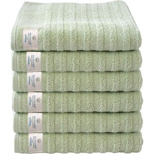 Dyckhoff Handtuch Wecycled, seegrün, 50 x 100 cm, aus 100% Bio-Baumwolle, 500 g/m², 6 Stück