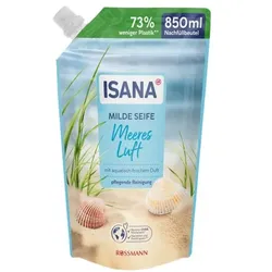 ISANA Milde Seife »Meeresluft« 850 ml Nachfüllbeutel blau