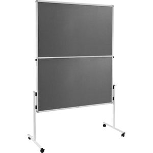 Legamaster Moderationstafel 7-209300 Economy, mit Rollen, klappbar, Filz, pinnbar, beidseitig nutzbar, grau, 120 x 150cm