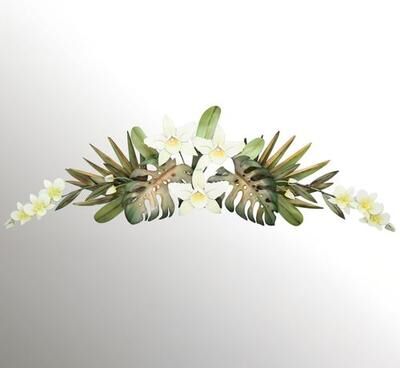 Copper Art Inc. Orchid Swag Wall Art , White