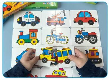 Smart Shopping Spot Educational Puzzle Toy For Kids, Matching Card Game, Baby Cognitive Fruit Animal Learning Montessori Puzzle vehicle
