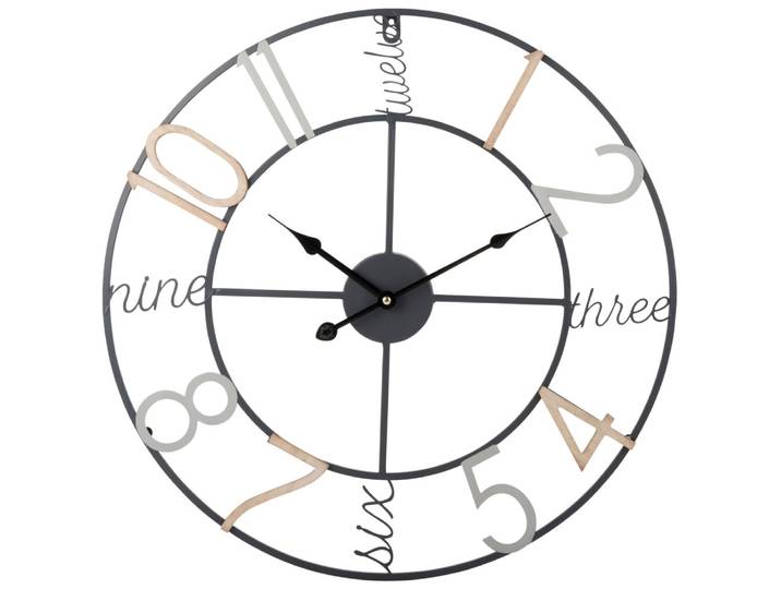 Wanduhr aus farbigem Stahl, Durchmesser 50 cm