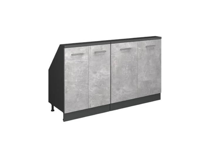 Vicco Dachschrägenschrank-Set Rion, Beton/Anthrazit