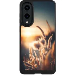Nivocase Hülle für Samsung Galaxy S25 Edge Handyhülle NIVOcore Case Schwarz Natur Sonne Pampasgras (Samsung Galaxy S25 Edge), Smartphone Hülle, Schwarz