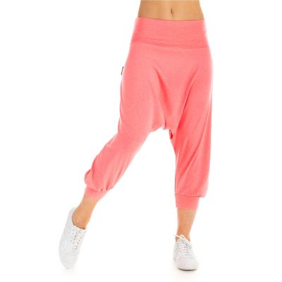 Haremshose WINSHAPE "Haremshose WBE7", Damen, Gr. S, Normalgrößen, rot (neon coral), 48% Baumwolle, 48% Polyester, 4% Elasthan, Hosen Haremshose, Dance-Style