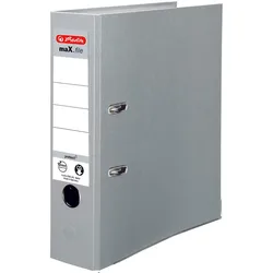 herlitz Ordner Rückenbreite 8 cm DIN A4 Kunststoff grau